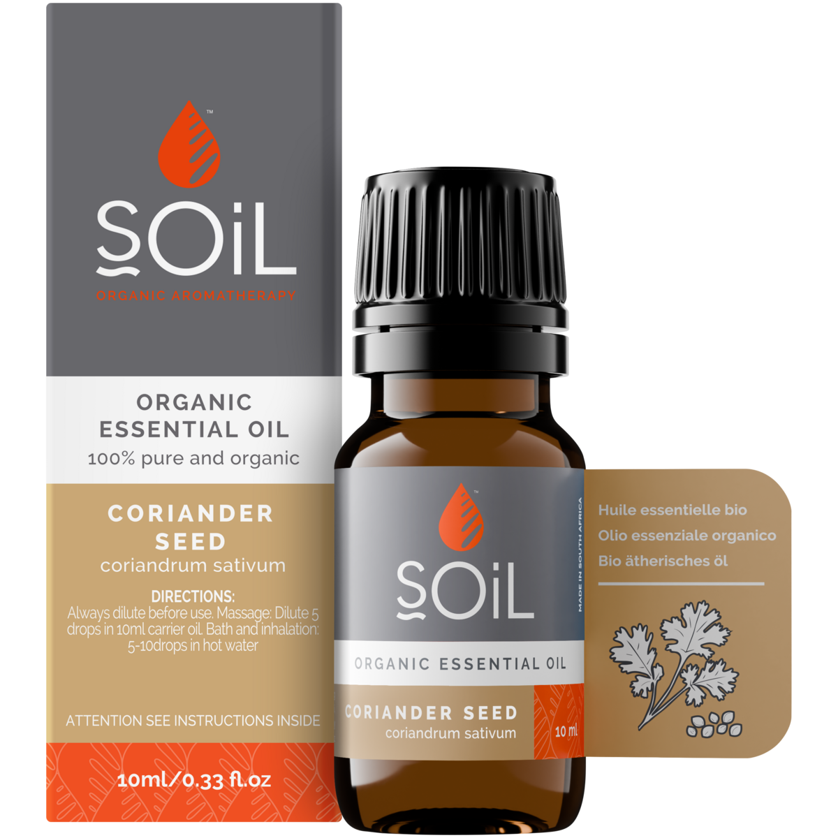 Organic Coriander Seed Essential Oil (Coriandrum Sativum) 10ml